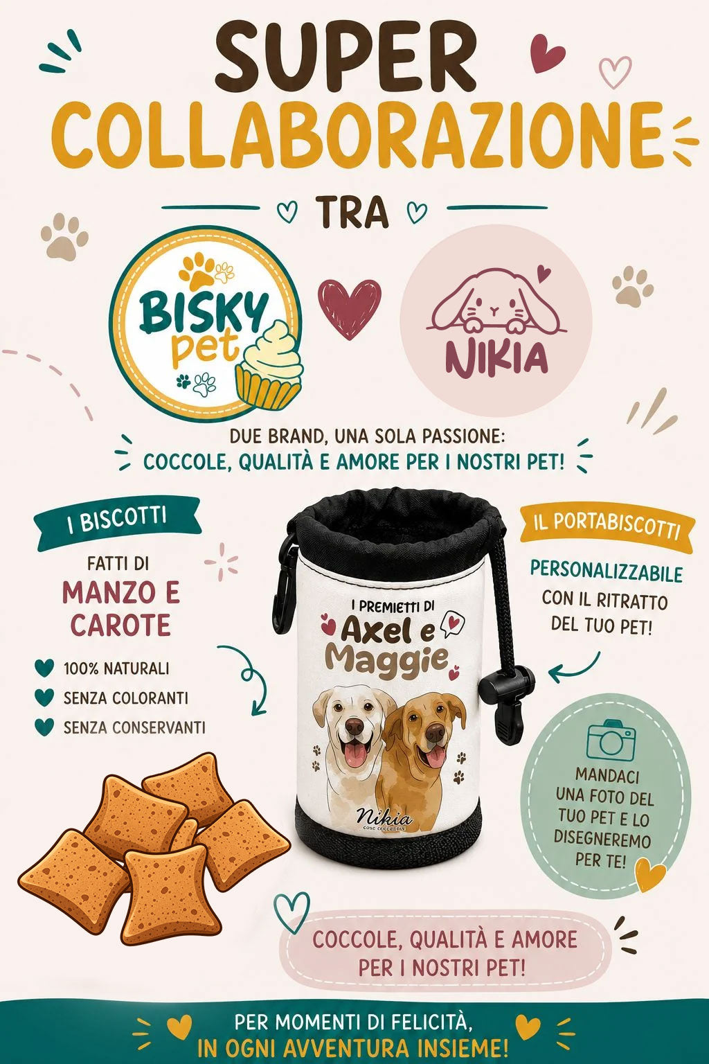 Portasnack Personalizzato & Biscotti - Bisky x Nikia Cose Coccolose