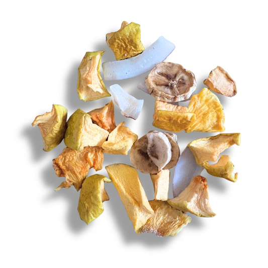 Fruit Explosion – Banana, Mela, Ananas, Cocco & Mango Essiccati